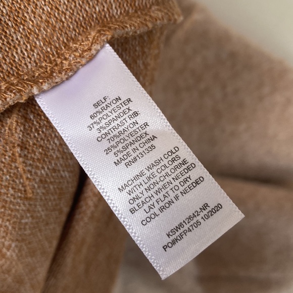 Socialite Mock Neck Soft Cloud Jersey Long Sleeve Top Camel Beige, Size L, NWT - Picture 6 of 10